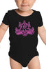 Baby Onesie Pink and Black Classic Logo