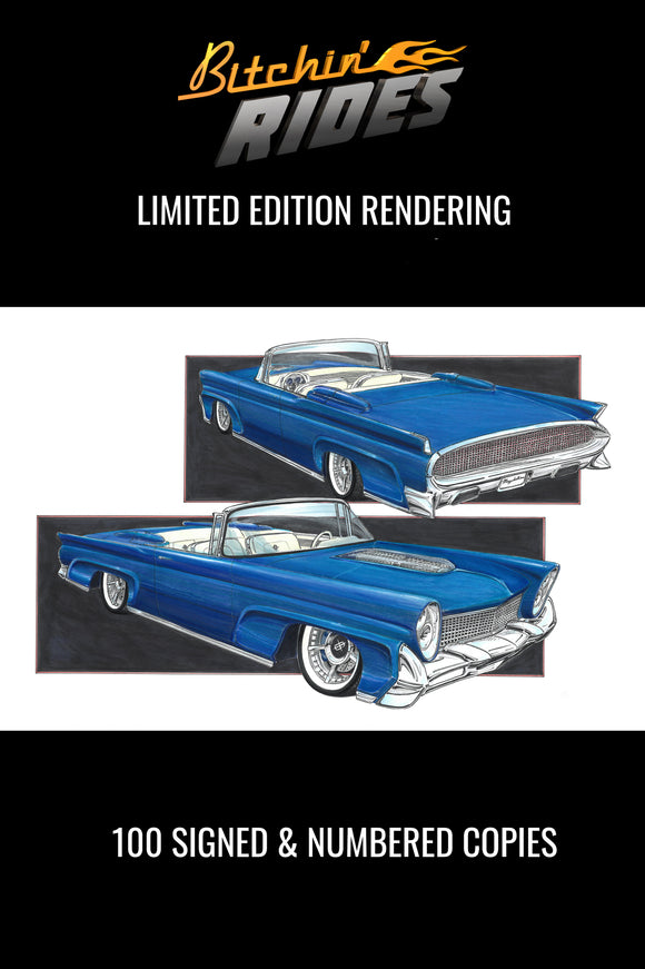 Rendering 22 - '58 Lincoln Continental Bitchin' Rides Series Print