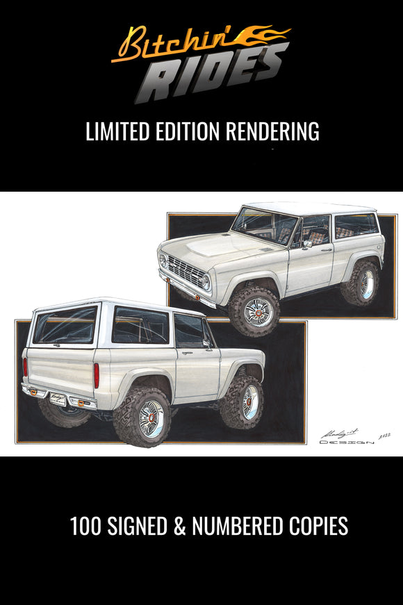 Rendering 23 - '68 Ford Bronco Bitchin' Rides Series Print