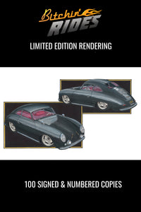 Rendering 27 - 56 Porsche 356A Bitchin' Rides Series Print