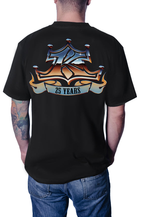 Men's 25th Anniversary Black T-Shirt