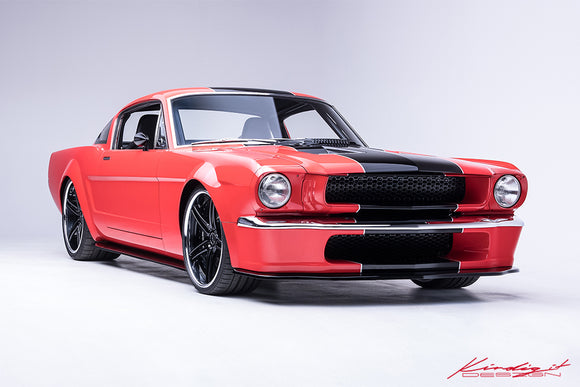 65 Red Mustang Fastback Poster