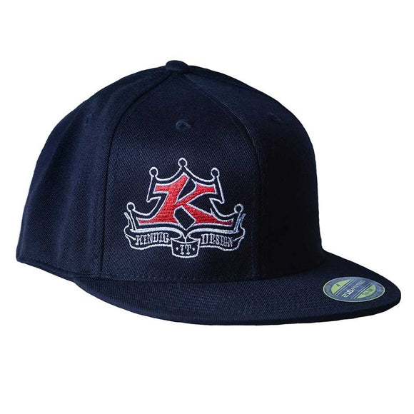 Full Color Logo Flat Bill Black Hat