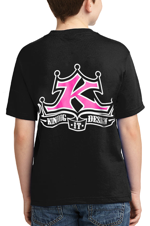 Youth Girls Pink & White Logo T-Shirt