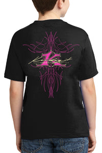 Youth Pink Pinstripe T-Shirt